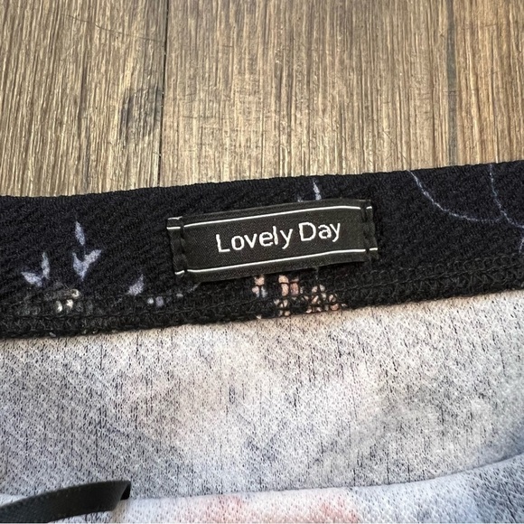 Women’s Floral Blue And Coral Boat Neckline Off Shoulders Mini Dress Size S - Picture 4 of 8